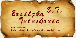 Bosiljka Telesković vizit kartica
